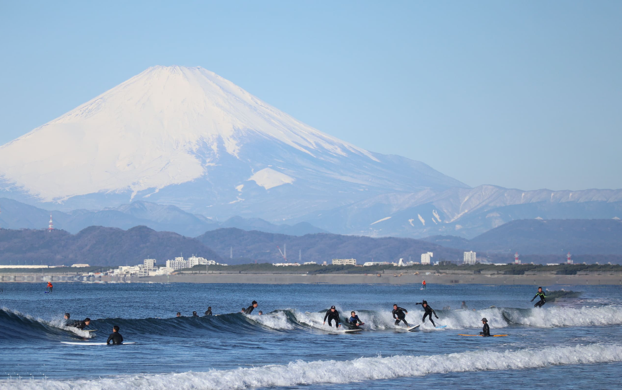 藤沢市の海と富士山